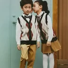 2019 Autumn infant clothing Baby Suit Baby Boys Clothes T-Shirt+ Sweater Vest + pants skirts England style Suits