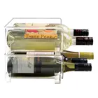 Plastic Wine Rack Racks Design Customized Size Clear MDesign Modern Plastic Stackable Acrylic Wine Rack