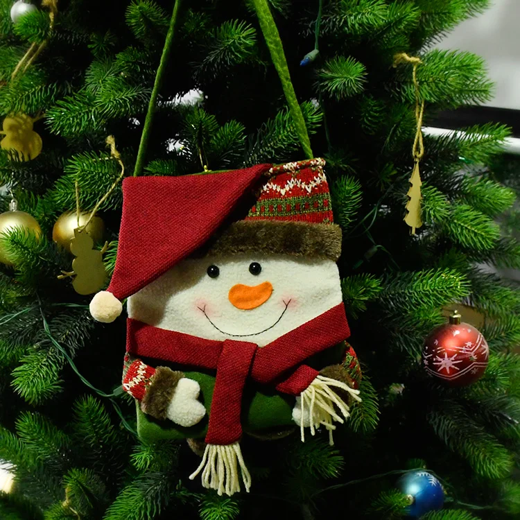 cute christmas gift bag santa snowman mini fancy xmas socks for