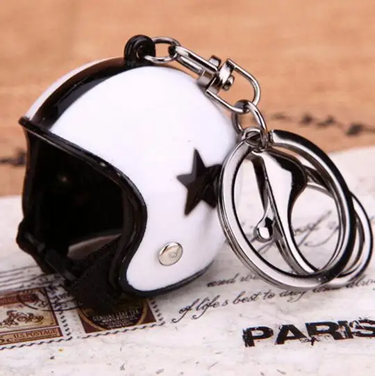 Mini Sport Moto Casque Pendentif Porte-clés Unisexe Porte-clés Anneau Porte-clés Finder Accessoires Chevalier casques porte-clés