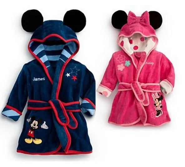 Cartoon Kids Winter Bathrobe Casual Children's Wear
