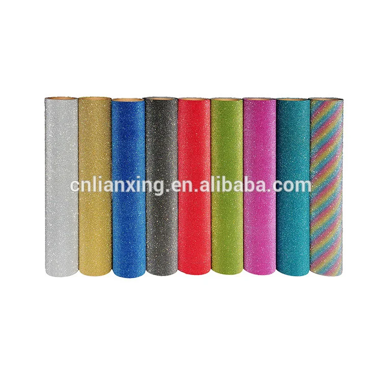 Colors selection decorative metallic pvc glitter film roll for phone shell
