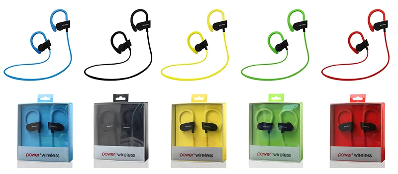 Factory Price IPX7 Waterproof Wireless Earphone Bluetooth Headphone Built-in Microphone with Soft Ear Hooks - ANKUX.COM