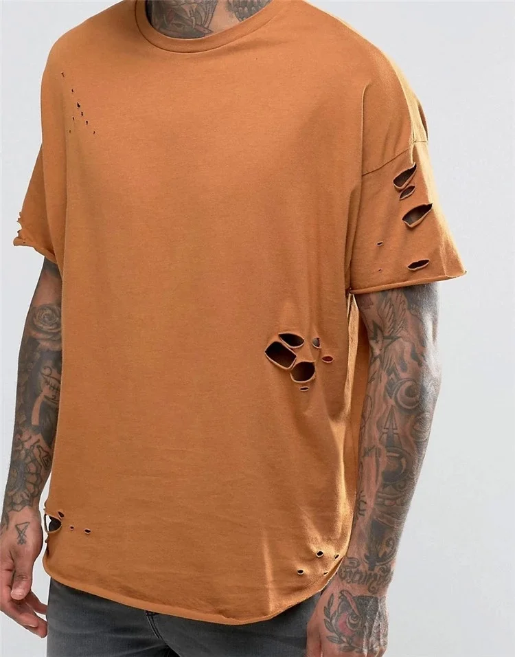 Wholesale custom color fashion design distressed elongated t shirts, Customized color
Wholesale custom color fashion design distressed elongated t shirts, Customized color