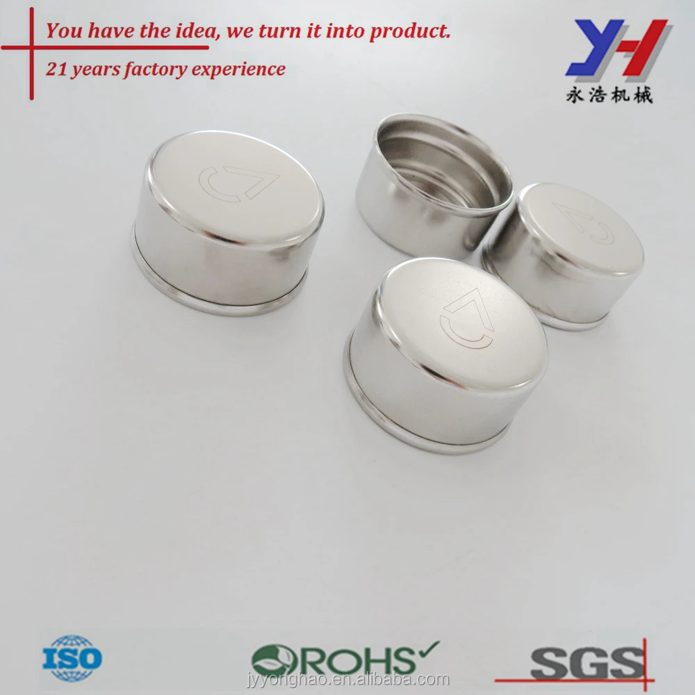 oem odm customized aluminum logo design silver wine bottle caps