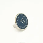 Round Metal Brand Name Label For Handbag Custom Logo Plate