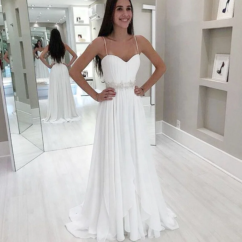 Wholesale A Line Summer Chiffon Beach Wedding Dress, White 
Wholesale A Line Summer Chiffon Beach Wedding Dress, White