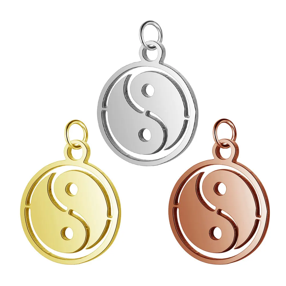 Accessories For DIY Bracelet Necklace Jewelry Making YingYan TaiJi Stainless Steel Charm Pendant, Gold plated
Accessories For DIY Bracelet Necklace Jewelry Making YingYan TaiJi Stainless Steel Charm Pendant, Gold plated