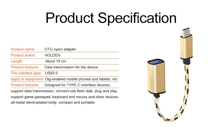 Multi USB OTG male to female Type C Cable Adapter Connector FOR mobile phone - ANKUX.COM