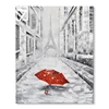 Impressional Paris Art Red Umbrella Effiel Tower handmade canvas oil painting For Room Decoration