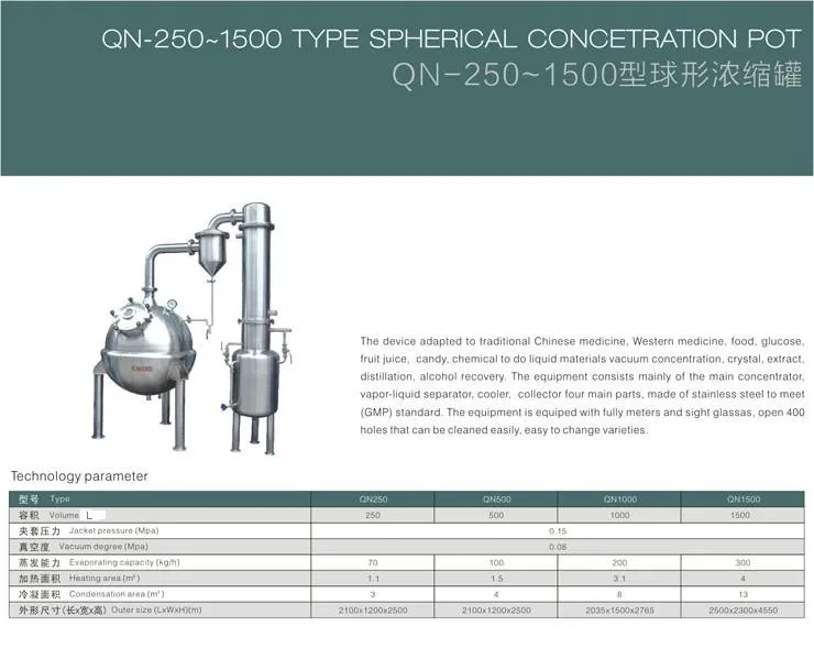 Spherical vacuum concentrator