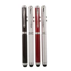 Hot product 4 in 1 advertising promotion can custom logo metal led pen with touch stylus screen