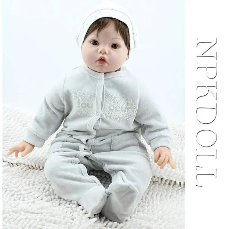 Silicon Vinyl Reborn Baby Doll 20 Inch Silicone Reborn Babies Dolls Soft Body Vinyl Doll Baby 