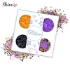 High Quality Purple Orange Black Mixed Color Eyeshadow Makeup Body Glitter Halloween Festival Cosmetic Face Glitter for Decor