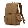 China wholesale custom classic vintage cotton rucksack canvas backpack for school students
