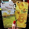iExplore manufacturer ultra slim soft TPU 3D embossment color printing countryside sunflower painting phone case for iPhone 7 8