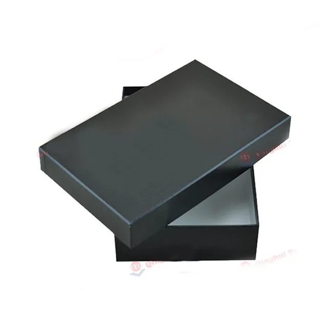 custom high quality white textured linen paper gift box