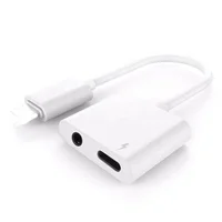 

For iPhone 7 Adapter 3.5mm Aux Jack Headphone Earphones Audio Splitter White Cable Charging Music For iphone X XS Max XR 8 Plus