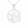 I love freedom fly peace and love charms jewelry brid with a heart and circle pendant necklace