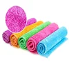 Customized natural antibacterial Microfiber Nano Bamboo Fiber Dish Cleaning Cloth/Towel cleaning supplies