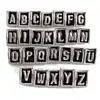 26pcs Silver Plated Triangle A-z Initial Alphabet Letter Spacer Beads Charms for Snake Chain Bracelet Jewelry Making