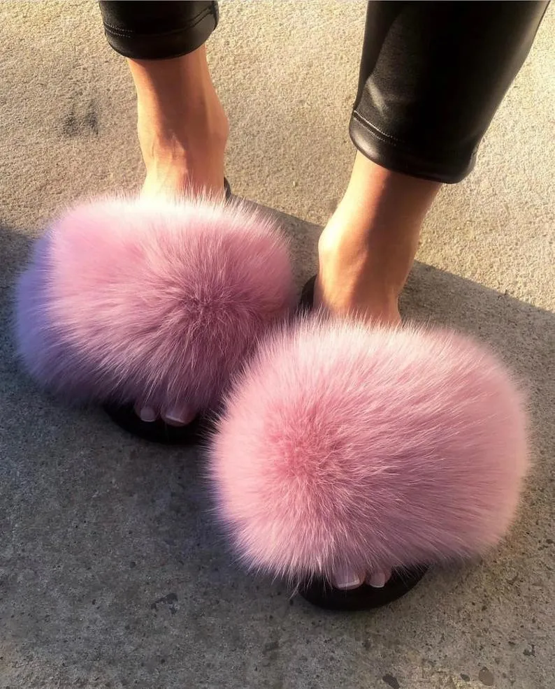 Great Fashionable Fluffy Slides Fuzzy 