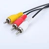 Red yellow white black AV RCA cable 3 lines Audio video cable frequency adapter with CCC certificate