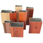wood grain aluminium Profiles door details wooden door frame section