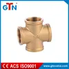 China suppliers hydraulic hose fitting female cross brass yellow ART069H thread fitting