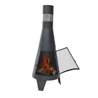 bbq grill Log Burner fire pit Deluxe Chiminea fire pit with chimney