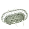 Crib Rattan Baby Cradle Collapsible Fabric Baskets
