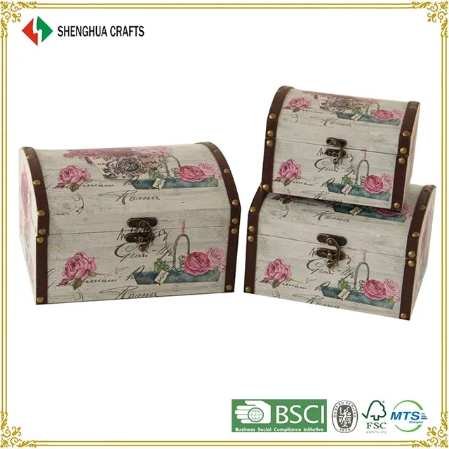 wholesale storage gift antique oval shaped crate wood box