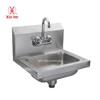 NSF Wall Mounted Commercial Catering 304 Stainless Steel Hand Sink with Backsplash