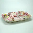 Hot sale fashion style melamine dinnerware hard plastic tray