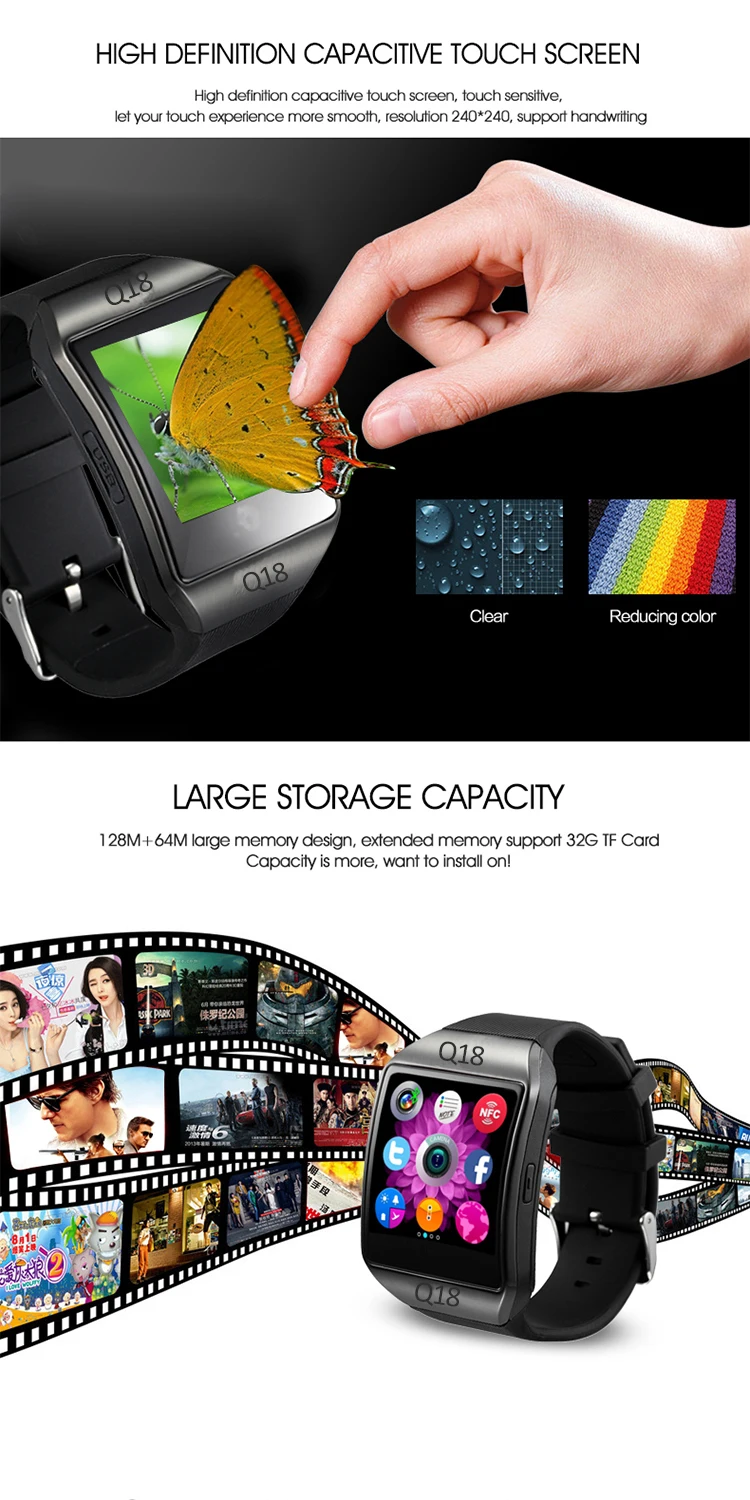 Wholesale 2018 factory oem ce rohs sim card smart watch for mobile phone