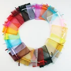 wholesale drawstring Jewelry sheer organza pouch bag with logo