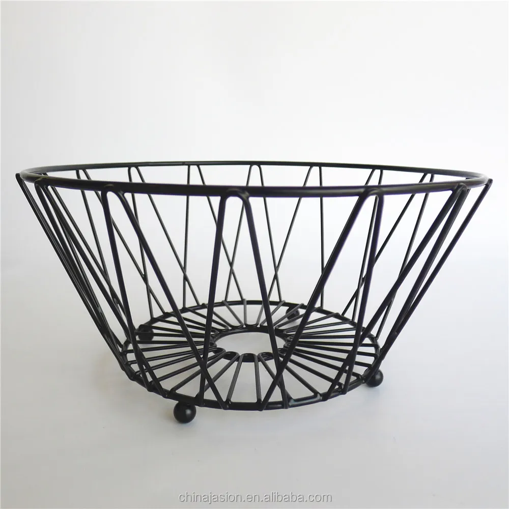 jiangmen factory fashion design storage metal wire fruit basket