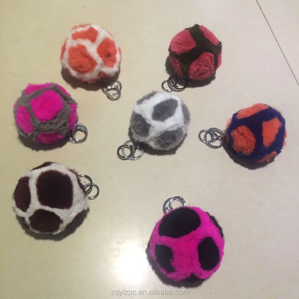 Grossiste coloriage lapin imprimer Acheter les meilleurs Coloré deux couleurs imprimé léopard ballon de football porte clés pour sacs de football