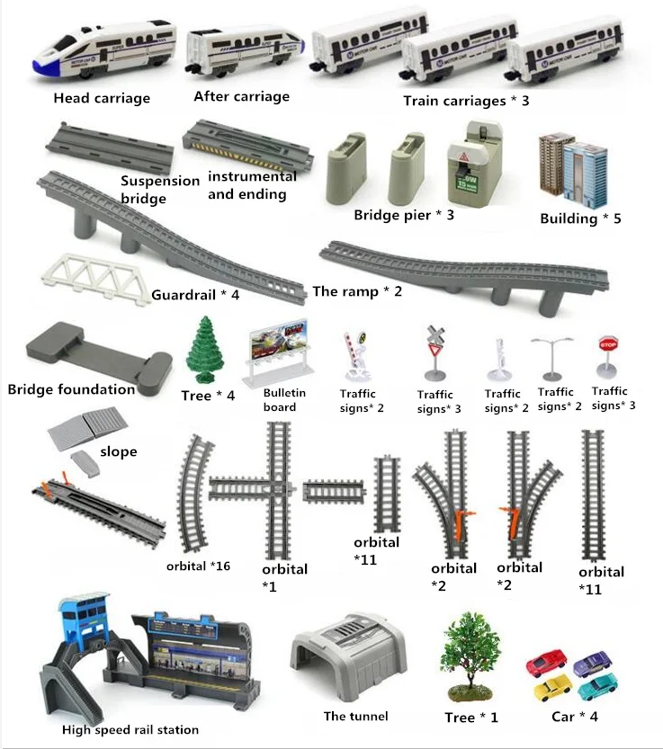 high-speed rail educational blocks electric children"s toy rail