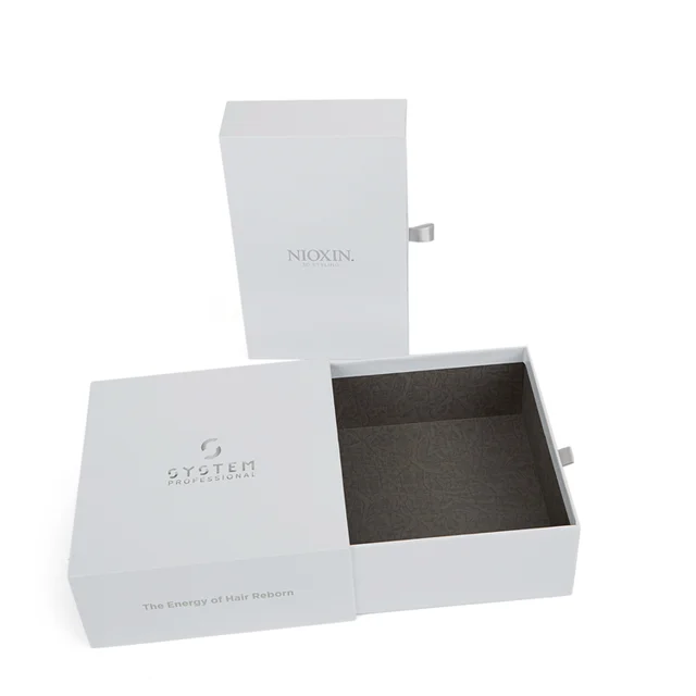 custom printing empty white beautify cosmetic drawer cardboard