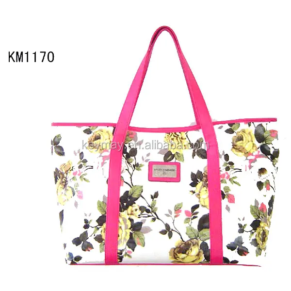 yiwu bag factory floral style shopping bag handbag printed