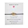 Wholesale Wish Card Gold Shell Charms Friendship Bracelet For Gift Jewelry Handcrafted Beaded Wrap Cord Make A Wish Bracelet