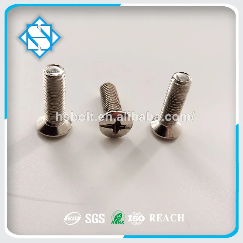 factory price din en iso 7047 slotted cross recesssed oval