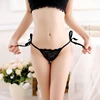online wholesale hollow breathable patchwork solid free size nylon lace hip-hugger sexy t-back g-string thongs