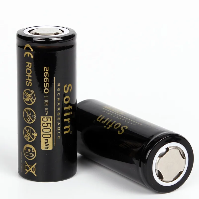 High Quality 3 7v 5500mah Icr Rechargeable 26650 Batteries Lithium