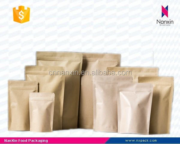 food packaging bag different size brown kraft paper bag with