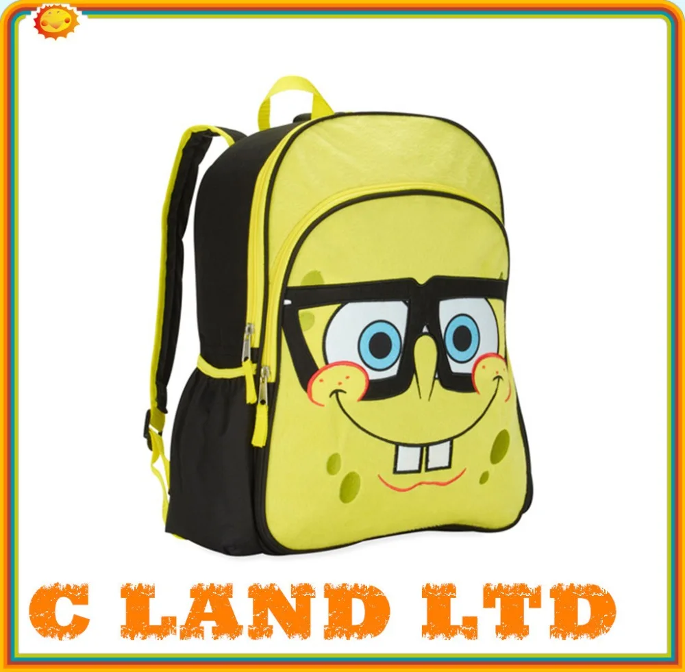 Top quality latest stuffed toy Sponge bob plush backpack