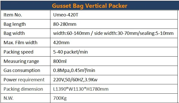 UMEOPACK New style gusset bag automatic small 1kg flour plastic dosing sachet coffee powder filling and packing machine price