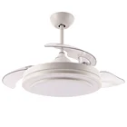 42 inch 3 ABS blade retractable ceiling fan light for house