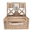 low moq acceptable cheap natural wicker 4 person picnic hamper basket with individual cooler bag